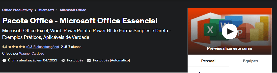 O que é Pacote Office? - TECTREINAMENTOS INFORMÁTICA
