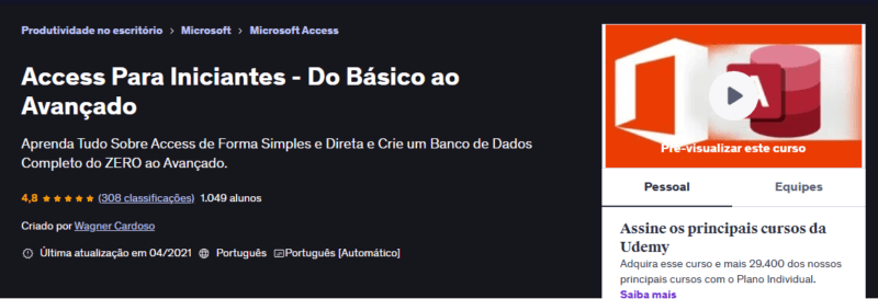 access mini curso
