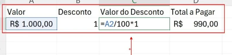 cálculos percentuais
